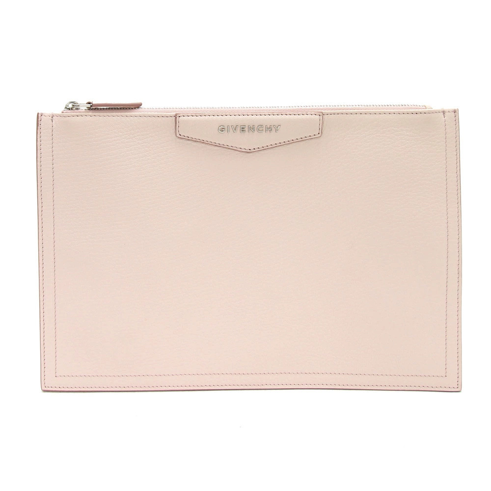 Givenchy Antigona Clutch Bag Pink Leather Clutch Flat Shoulder